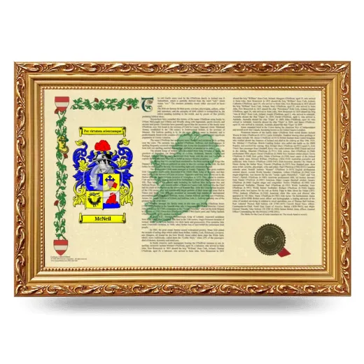McNeil Armorial Landscape Framed - Gold