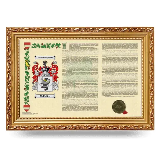McPhilips Armorial Landscape Framed - Gold