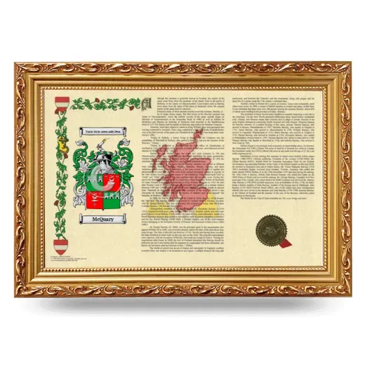 McQuary Armorial Landscape Framed - Gold