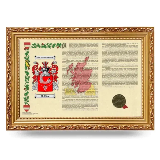 McVitae Armorial Landscape Framed - Gold