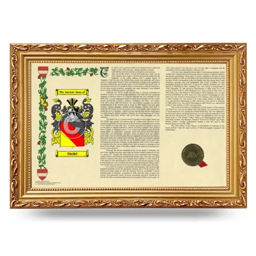 Medel Armorial Landscape Framed - Gold