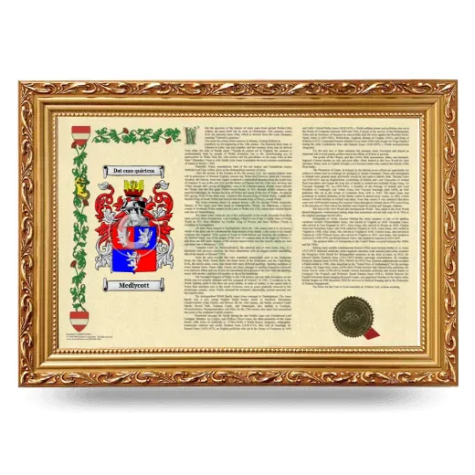 Medlycott Armorial Landscape Framed - Gold