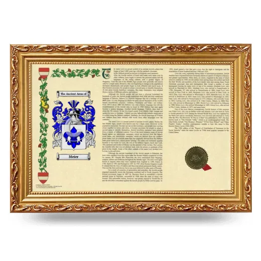 Meier Armorial Landscape Framed - Gold