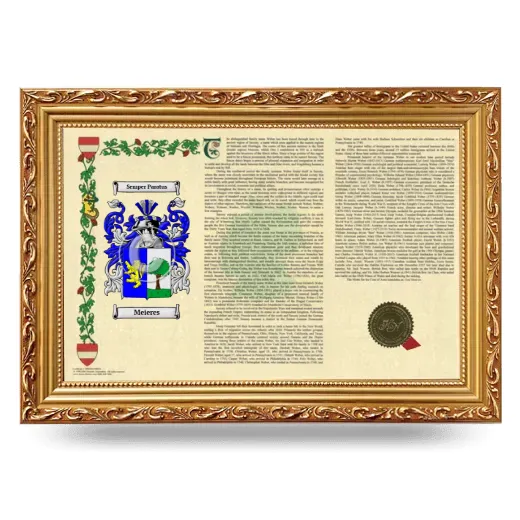 Meieres Armorial Landscape Framed - Gold