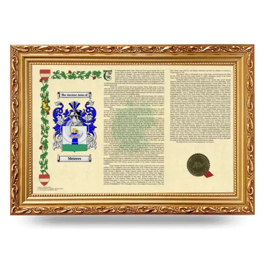 Meieres Armorial Landscape Framed - Gold