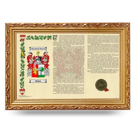 Meiers Armorial Landscape Framed - Gold