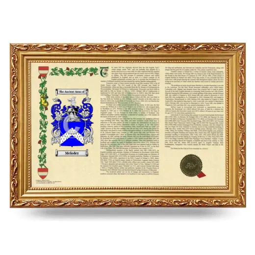 Melodey Armorial Landscape Framed - Gold