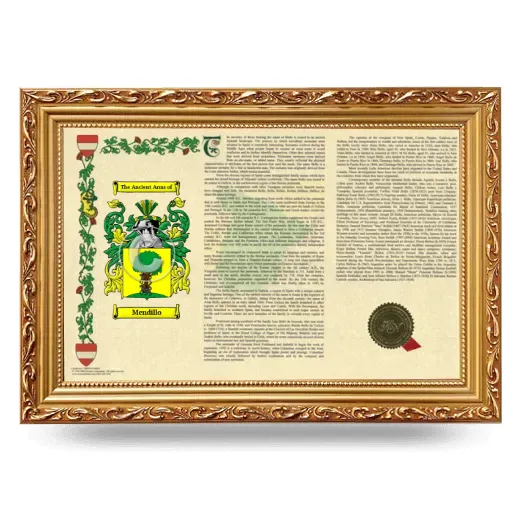 Mendillo Armorial Landscape Framed - Gold