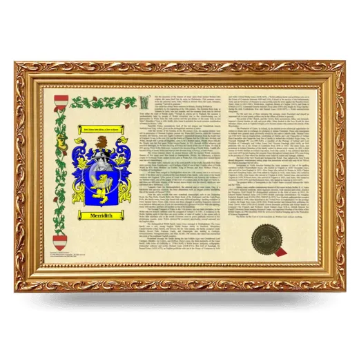 Merridith Armorial Landscape Framed - Gold