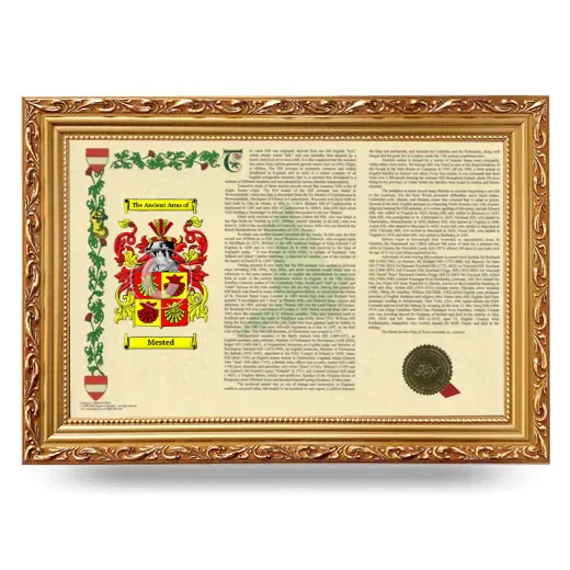 Mested Armorial Landscape Framed - Gold