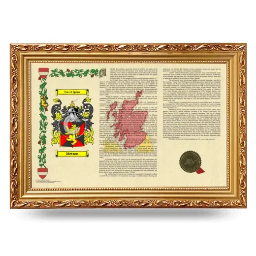 Metson Armorial Landscape Framed - Gold