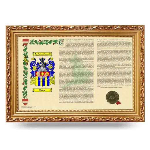 Meuse Armorial Landscape Framed - Gold