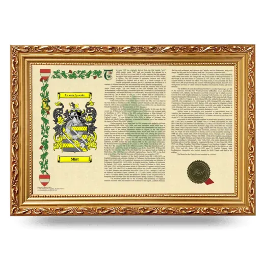 Miat Armorial Landscape Framed - Gold