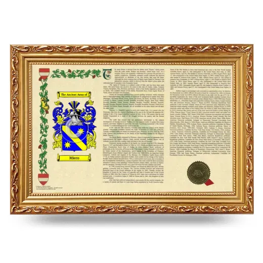 Micco Armorial Landscape Framed - Gold