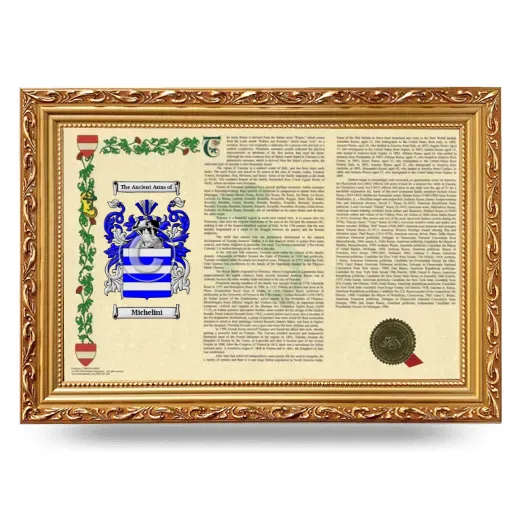 Michelini Armorial Landscape Framed - Gold