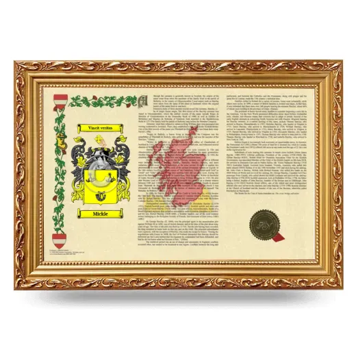 Mickle Armorial Landscape Framed - Gold