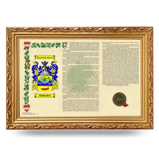 Middendorf Armorial Landscape Framed - Gold