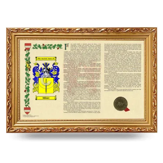 Milner Armorial Landscape Framed - Gold