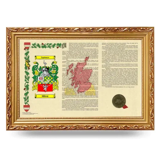 Milroy Armorial Landscape Framed - Gold
