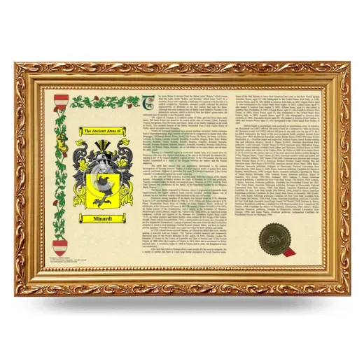 Minardi Armorial Landscape Framed - Gold