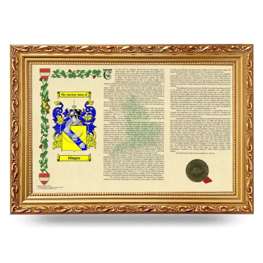 Mingey Armorial Landscape Framed - Gold
