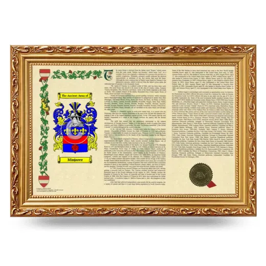 Minjarez Armorial Landscape Framed - Gold