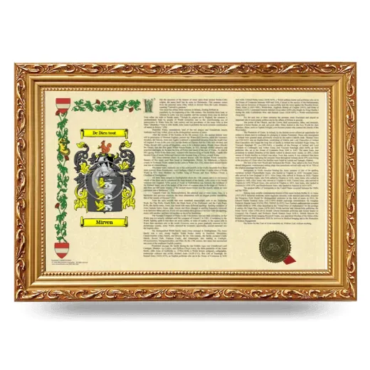 Mirven Armorial Landscape Framed - Gold