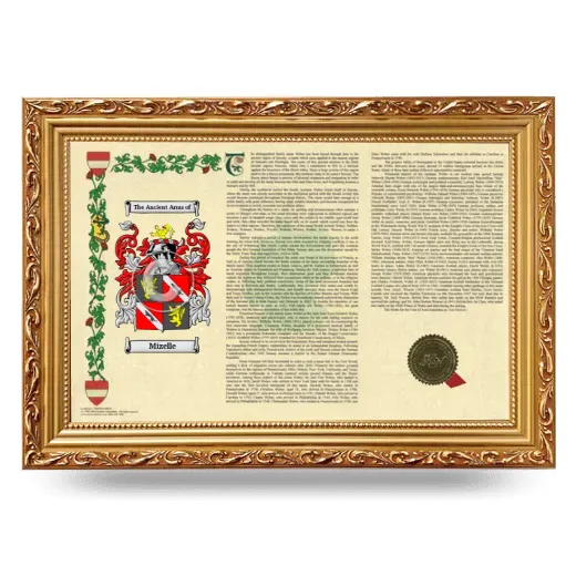 Mizelle Armorial Landscape Framed - Gold