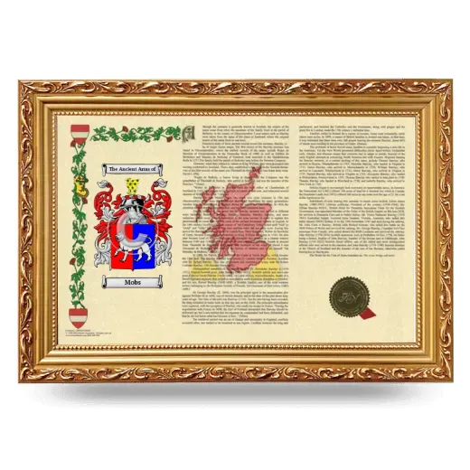Mobs Armorial Landscape Framed - Gold