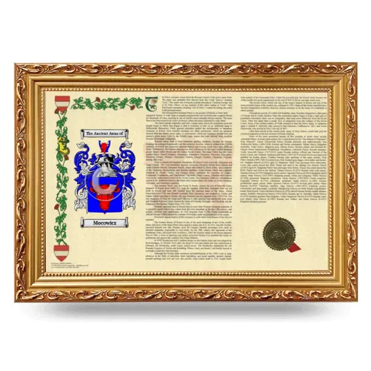 Mocowicz Armorial Landscape Framed - Gold