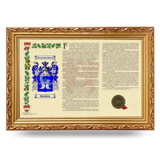 Moeykens Armorial Landscape Framed - Gold