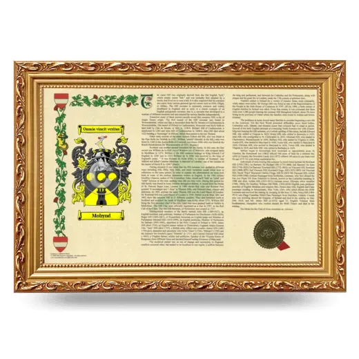 Mohynd Armorial Landscape Framed - Gold