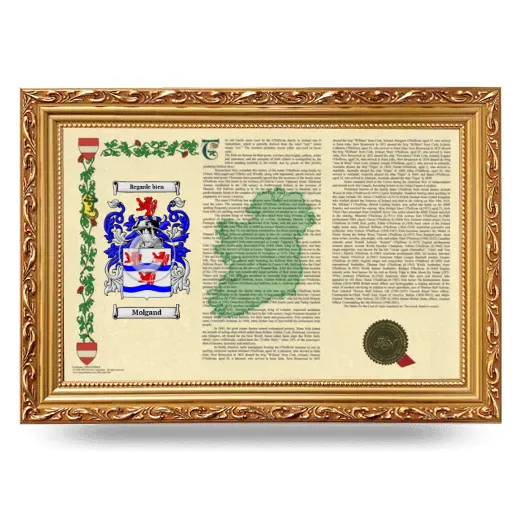 Molgand Armorial Landscape Framed - Gold