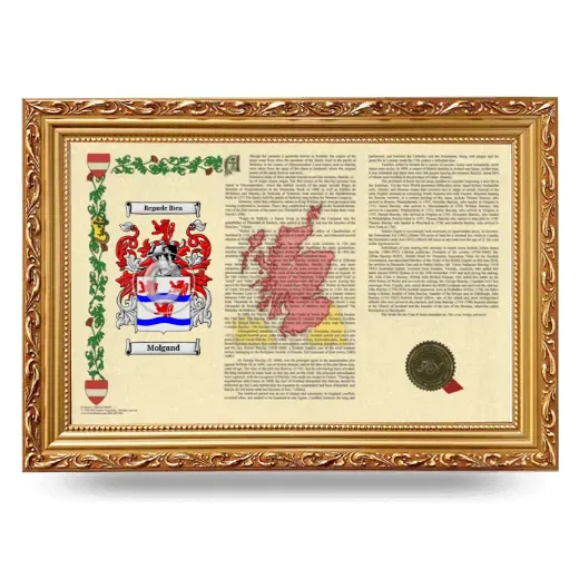 Molgand Armorial Landscape Framed - Gold