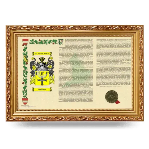Mollant Armorial Landscape Framed - Gold