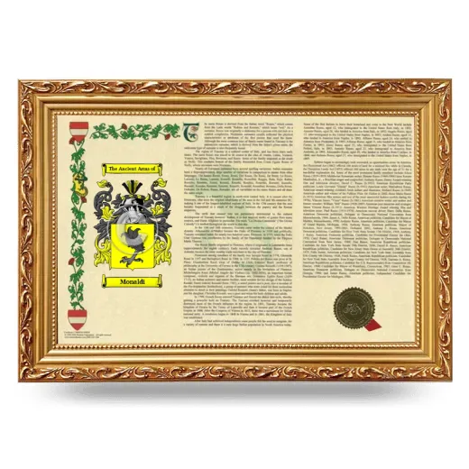Monaldi Armorial Landscape Framed - Gold