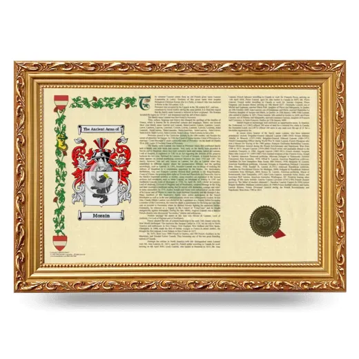 Morain Armorial Landscape Framed - Gold