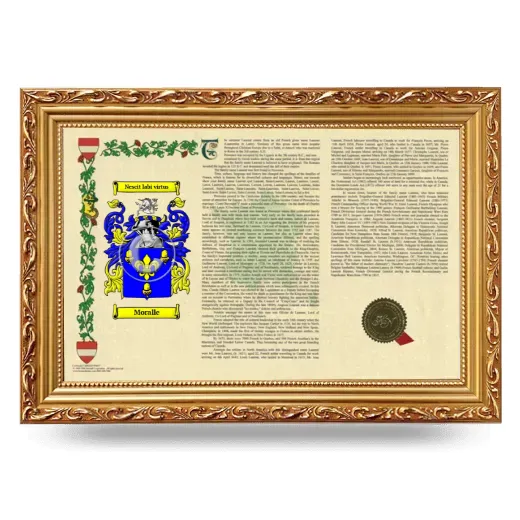 Moralle Armorial Landscape Framed - Gold