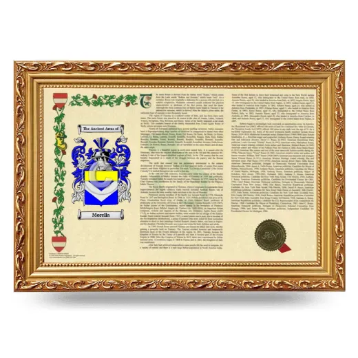 Morella Armorial Landscape Framed - Gold