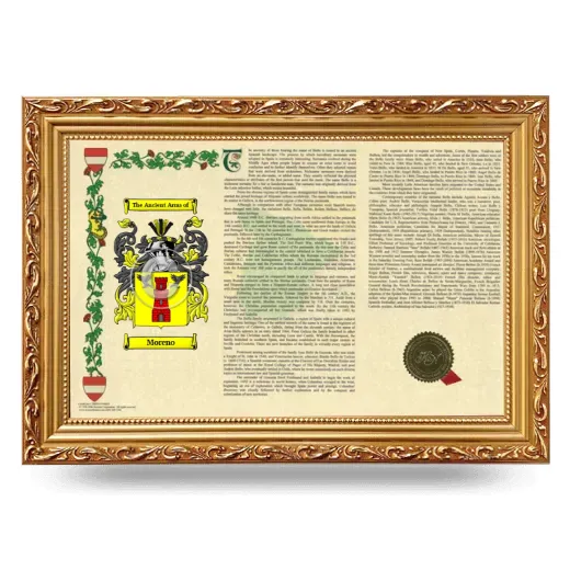 Moreno Armorial Landscape Framed - Gold