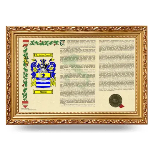 Moresi Armorial Landscape Framed - Gold