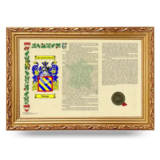 Moroge Armorial Landscape Framed - Gold