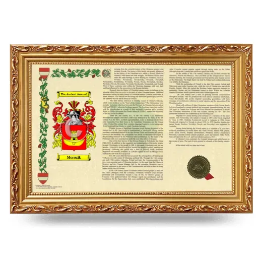Morozik Armorial Landscape Framed - Gold