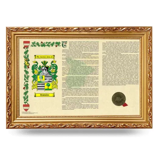 Morrales Armorial Landscape Framed - Gold