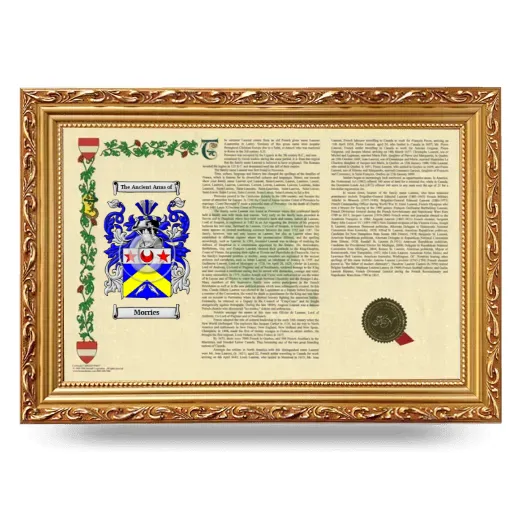 Morries Armorial Landscape Framed - Gold