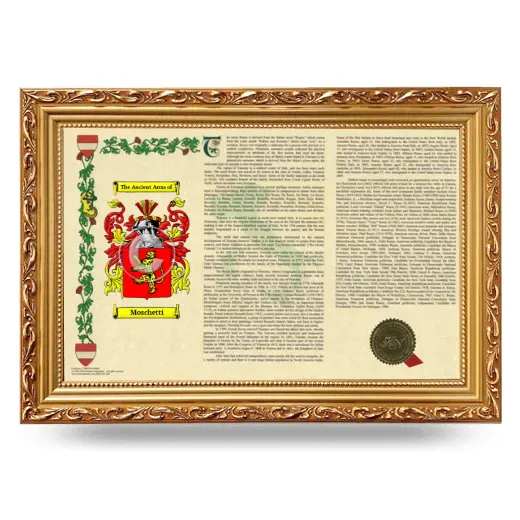 Moschetti Armorial Landscape Framed - Gold