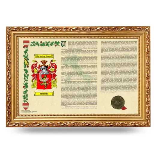 Mosconi Armorial Landscape Framed - Gold