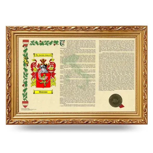 Moscoso Armorial Landscape Framed - Gold