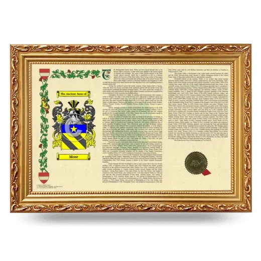 Mose Armorial Landscape Framed - Gold
