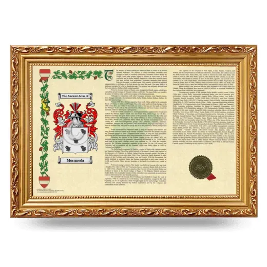 Mosqueda Armorial Landscape Framed - Gold